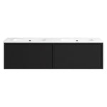 Float II 1200 Wall Cabinet with Ceramic Double Bowl Top