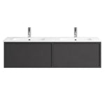 Float II 1200 Wall Cabinet with Ceramic Double Bowl Top
