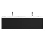 Float II 1200 Wall Cabinet with Ceramic Double Bowl Top