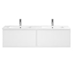 Float II 1200 Wall Cabinet with Ceramic Double Bowl Top