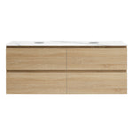 Evo + MyTop 1200 Wall Cabinet Sahara with Porcelain Top for Double Bowls