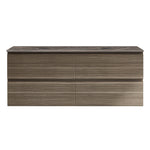 Evo + MyTop 1200 Wall Cabinet Tabacco with Porcelain Top for Double Bowls