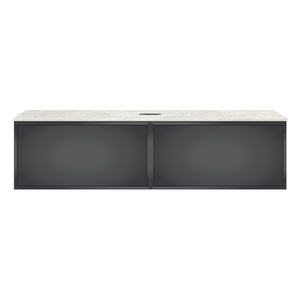 Float + MyTop 1200 Wall Cabinet Grafite with Italian Porcelain Top