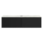 Float + MyTop 1200 Wall Cabinet Matt Black with Italian Porcelain Top
