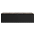 Float + MyTop 1200 Wall Cabinet Matt Black with Italian Porcelain Top