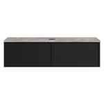 Float + MyTop 1200 Wall Cabinet Matt Black with Italian Porcelain Top