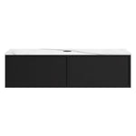 Float + MyTop 1200 Wall Cabinet Matt Black with Italian Porcelain Top