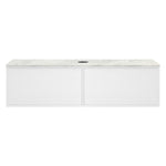 Float + MyTop 1200 Wall Cabinet Matt White with Italian Porcelain Top