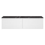 Float + MyTop 1200 Wall Cabinet Matt White with Italian Porcelain Top