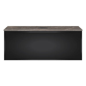 Float + MyTop 800 Wall Cabinet Matt Black with Italian Porcelain Top