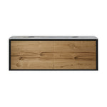 IKS 1400 Wall Cabinet LV2 Matt Black with Porcelain Top