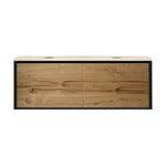 IKS 1400 Wall Cabinet LV2 Matt Black with Porcelain Top