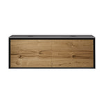 IKS 1400 Wall Cabinet LV2 Matt Black with Porcelain Top