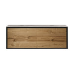IKS 1400 Wall Cabinet LV2 Matt Black with Porcelain Top