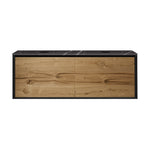 IKS 1400 Wall Cabinet LV2 Matt Black with Porcelain Top