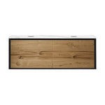IKS 1400 Wall Cabinet LV2 Matt Black with Porcelain Top