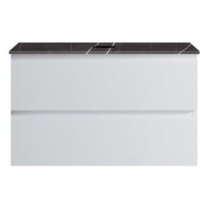 Pure Bianco + MyTop 800 Wall Cabinet Matt White with Porcelain Top