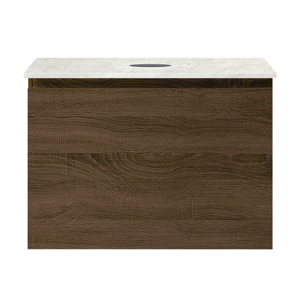 Rocki + MyTop 600 Wall Cabinet Moka with Porcelain Top - PARISI Vanity ...
