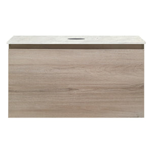 Rocki + MyTop 800 Wall Cabinet Steel Oak with Porcelain Top