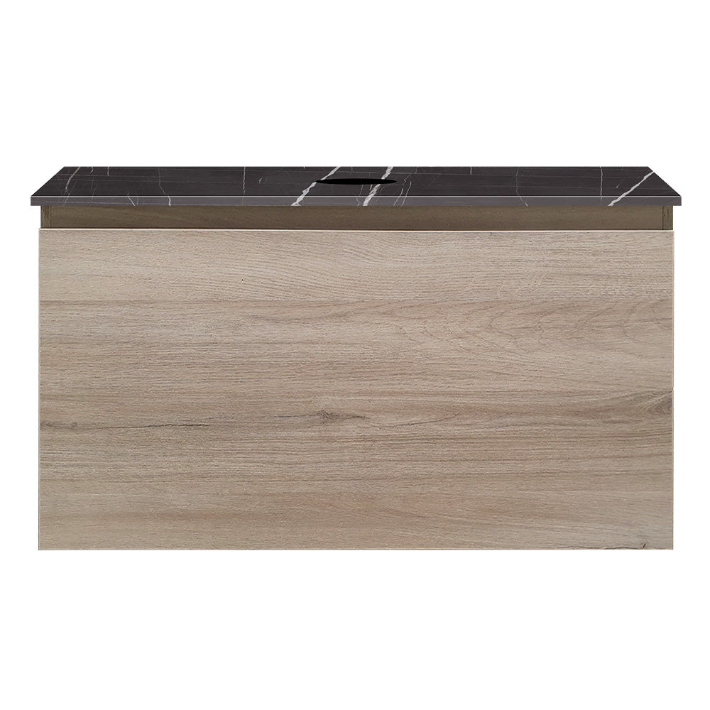 Rocki + MyTop 800 Wall Cabinet Steel Oak with Porcelain Top