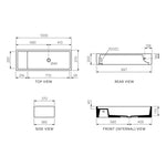 Next Narrow Wall Basin with LH Shelf