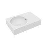 R70 Back to Wall Bench Basin with RH Shelf