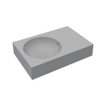 R70 Back to Wall Bench Basin with RH Shelf