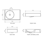 R70 Wall Basin with RH Shelf