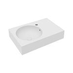 R70 Back to Wall Bench Basin with RH Shelf