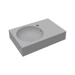 R70 Back to Wall Bench Basin with RH Shelf
