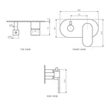 ABC II Wall Mixer with 2-Way Diverter