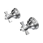 Hermitage Wall Top Assemblies (Pair) with Cross Handle