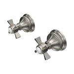 Hermitage Wall Top Assemblies (Pair) with Cross Handle