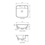 Gio Evolution 40 Inset Basin with Tap Landing