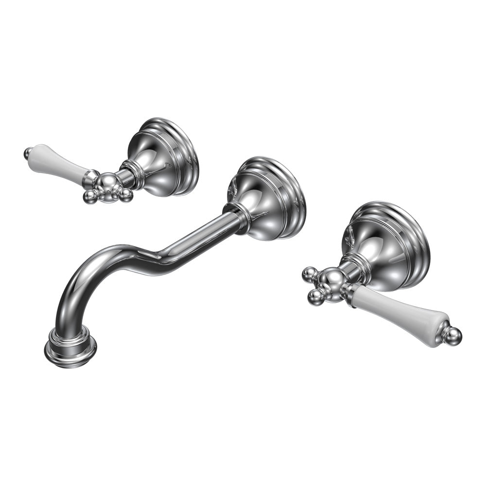 Hermitage Basin/Bath Wall Set with 200mm Spout