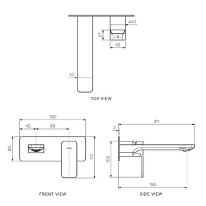 Quad II Wall Mixer with 190mm Spout