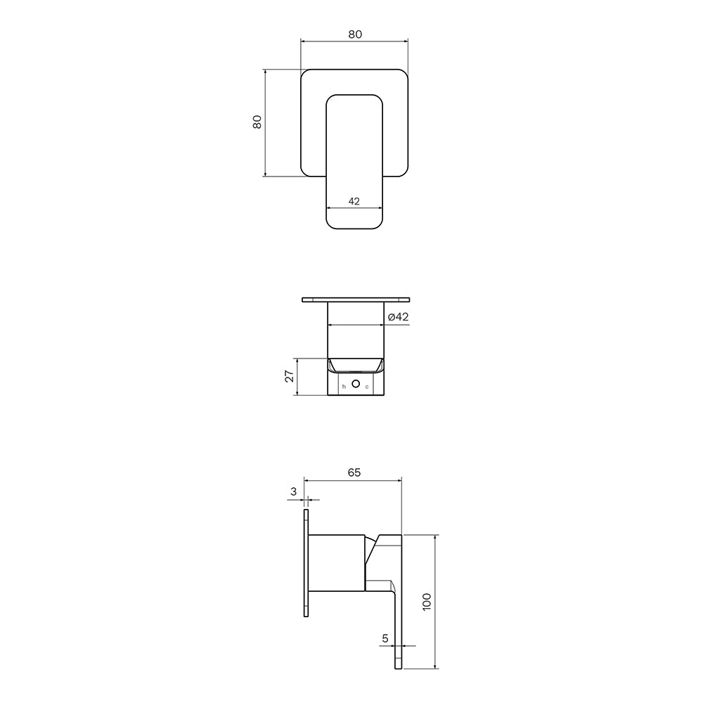 Quad II Wall Mixer