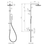 Quad II Shower Column with Sliding Rail