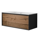 IKS 1200 Wall Cabinet Matt Black with Mineralmarmo Top