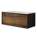 IKS 1200 Wall Cabinet Matt Black with Mineralmarmo Top
