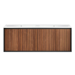 Jazz 1400 Wall Cabinet Matt Black with Mineralmarmo Top