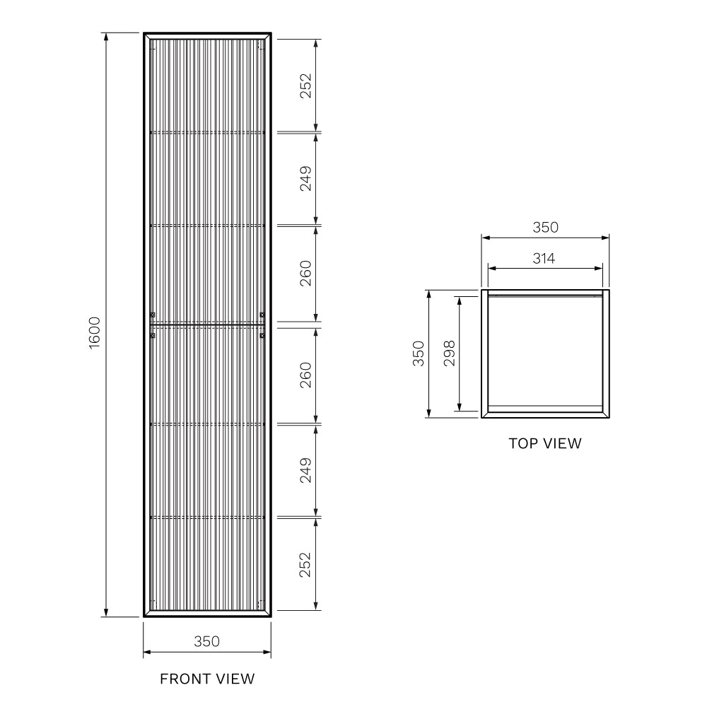 Jazz 350 Matt White Side Storage Unit Right Hand - PARISI Side Storage