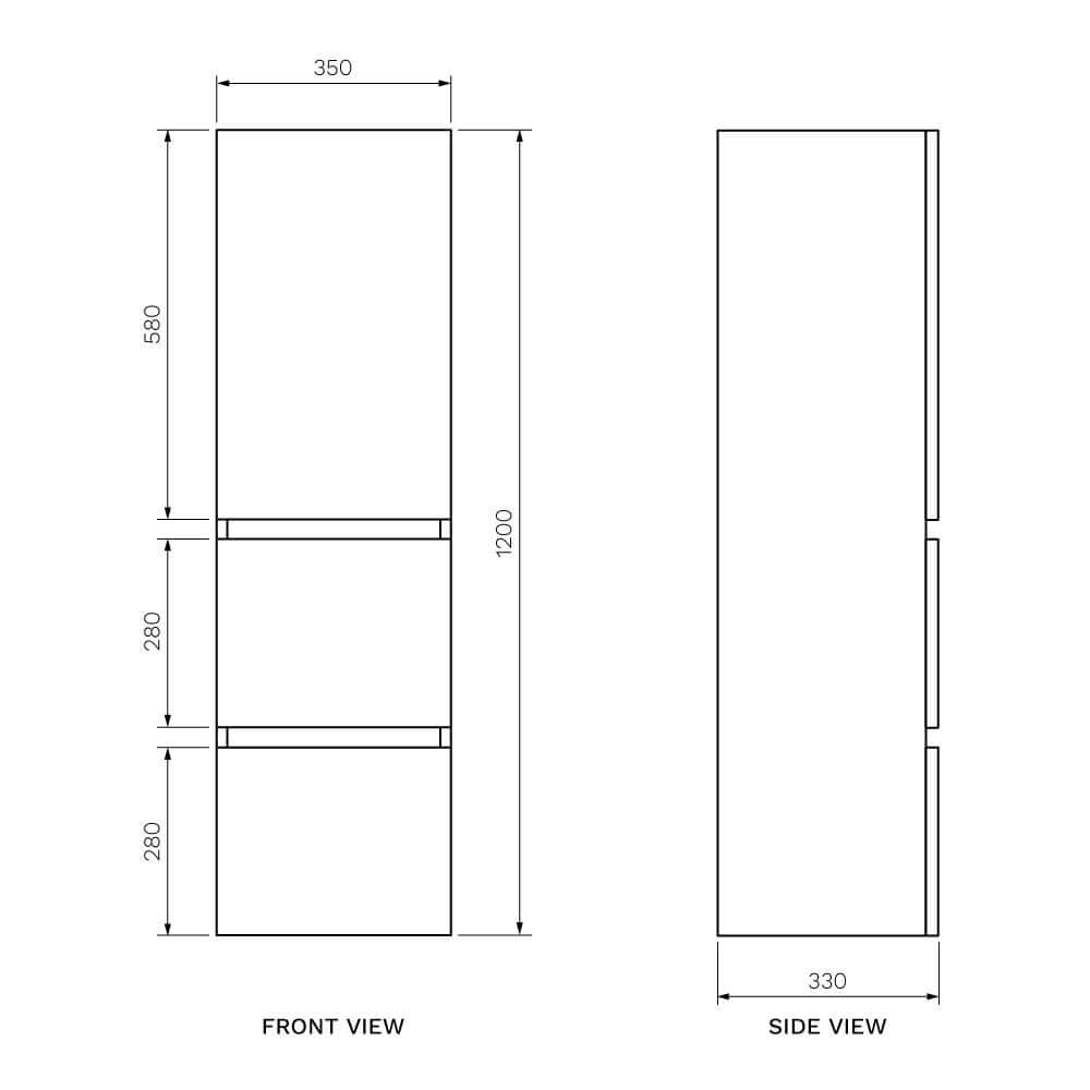 Lotus Ash 1200 Side Storage Unit - Side Storage