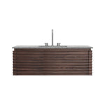 Loom 1200 Wall Cabinet Black Walnut with Marble Top and Wash Basin