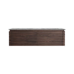 Loom 1400 Wall Cabinet Black Walnut with Marble Top and Double Wash Basin
