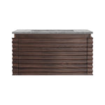 Loom 800 Wall Cabinet Black Walnut with Marble Top and Wash Basin
