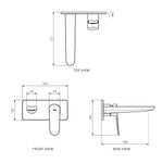 Loom Wall Mixer with 180mm Spout on Backplate