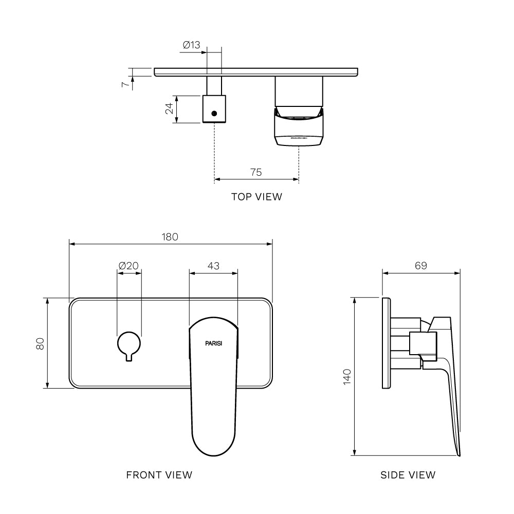 Loom Wall Mixer with 2-Way Diverter