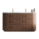 MODA 1800 Cabinet Natural Oak with Marble Double Edges Countertop and Oak Handles