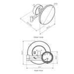 Tondo II Round Magnifying (5x) Mirror with Dual Light